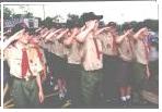troop saluting during memorial day cerimonies 1999